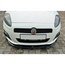 Накладка сплиттер на передний бампер вариант 2 на Fiat Grande Punto Abarth